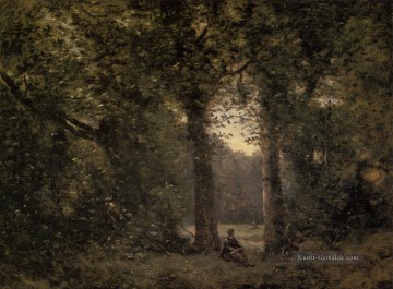  romantik - Andenken von Ville Davray plein air Romantik Jean Baptiste Camille Corot